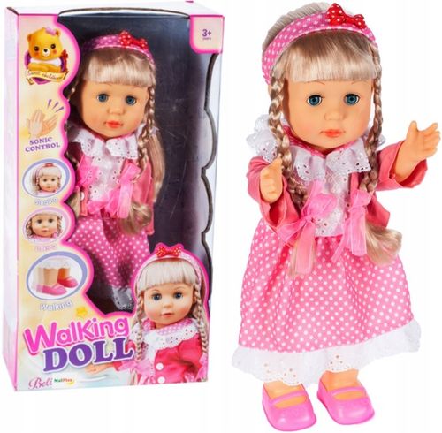 INTERAKTYWNA LALKA Bobas Śpiewająca Chodzi Reaguje na Klaśnięcie Duża 42cm na Arena.pl