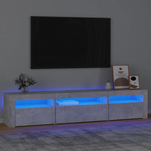 Szafka pod TV z oświetleniem LED, szarość betonu, 195x35x40 cm na Arena.pl