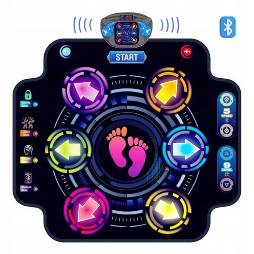MUZYCZNA MATA DO TAŃCA DLA DZIECI MUZYKA GRA BLUETOOTH 5 TRYBA 9 POZIOM na Arena.pl