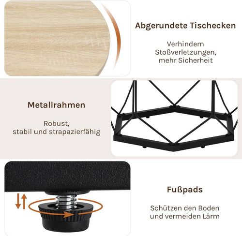 Stolik kawowy okrągły metalowa rama stoliczek boczny na Arena.pl