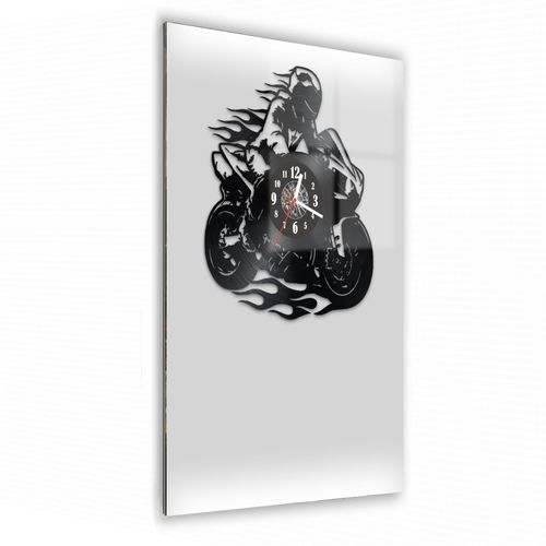 Zegar Ścienny z płyty winylowej na lustrze MOTORYZACJA 35 wzorów 29x59 cm na Arena.pl