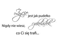 60X40CM ŻYCIE JEST JAK PUDEŁKO CZEKOLADEK OBRAZ DRUK