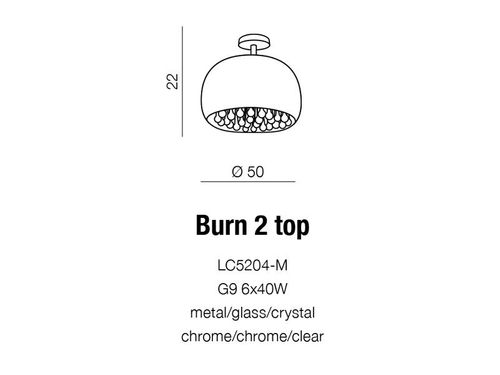Plafon BURN 2 LPLC 5204-M Azzardo +LED na Arena.pl