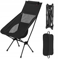 KRZESŁO TURYSTYCZNE SKŁADANE LEKKIE KEMPINGOWE WĘDKARSKIE FOTEL Z OPARCIEM
