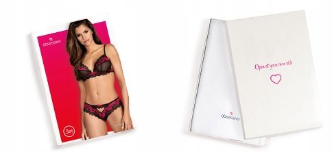 Komplet bielizny damskiej koronkowej biustonosz i figi OBSESSIVE Tulia S/M na Arena.pl