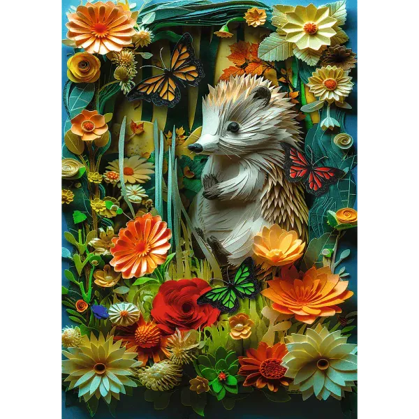 Puzzle 1000 Elementów. Paper Art: Jeż zdjęcie 2