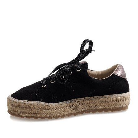 Czarne espadryle sznurowane BB01P r.38 na Arena.pl
