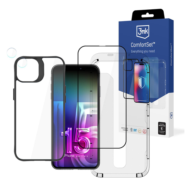 apple iphone 15 plus - 3mk comfort set 4 in 1 zdjęcie 3