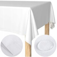 Obrus plamoodporny biały 140x240 gruby gładki zakładka 4 cm Elegant Polski