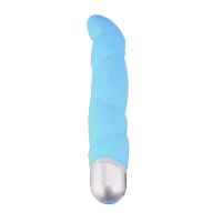 feelztoys gino blue - silikonowy model punktu g, 7 trybow, 16 cm