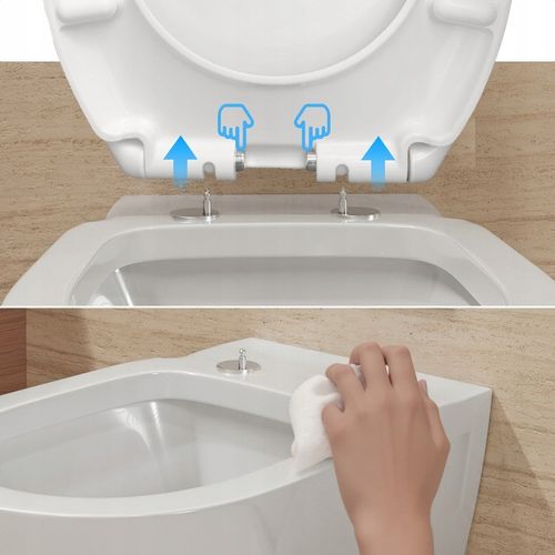 Deska sedesowa wolnoopadająca WC twardy duroplast uniwersalna wypinana kołk na Arena.pl