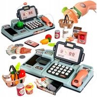 KASA sklepowa fiskalna dla dzieci INTERKATYWNA skaner waga dźwięki SKLEP