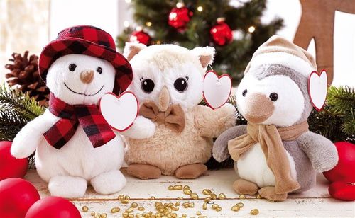 Pluszowy bałwan JOHANN, biały, czerwony na Arena.pl