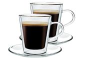 Szklanki Termiczne do Kawy Lungo Herbaty 220ml 2 sztuki