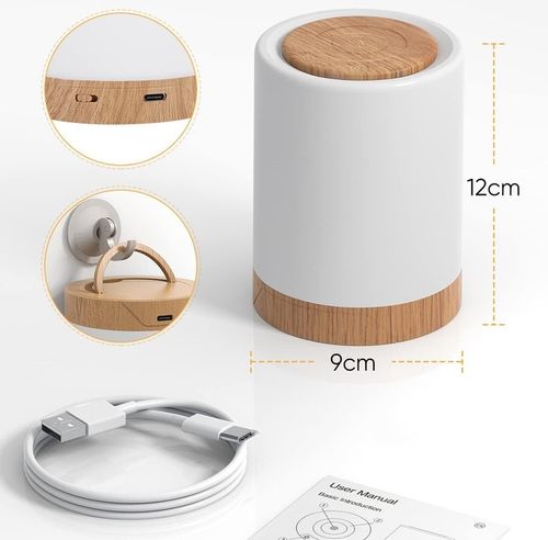 LAMPKA NOCNA LED, DOTYKOWA, ŚCIEMNIANA, LAMPA STOŁOWA LED, LAMPKA na Arena.pl