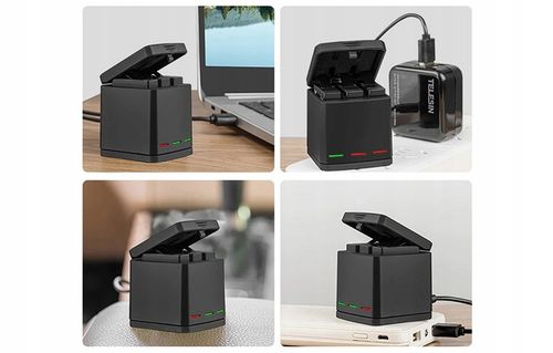 Telesin Box Hub Ładowarka + 2 Akumulator Bateria Kamery GoPro Hero 8 7 na Arena.pl