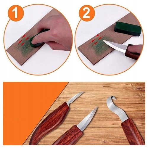 ZESTAW NOŻY DO RZEŹBIENIA W DREWNIE DŁUTA NARZĘDZIA NOŻE SKALPEL DIY 9 na Arena.pl