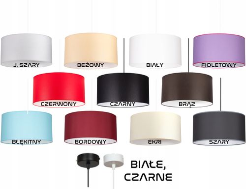 Lampa wisząca ABAŻUR BIAŁA 50cm LED na Arena.pl