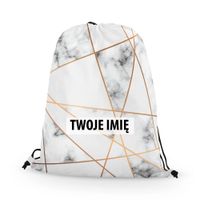 WORKO-PLECAK z Twoim imieniem Marmur ze złotem 011