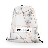 WORKO-PLECAK z Twoim imieniem Marmur ze złotem 011