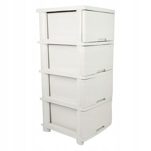 KOMODA Z SZUFLADAMI PLASTIKOWA ECRU WOLNOSTOJĄCA REGAŁ ORGANIZER na Arena.pl