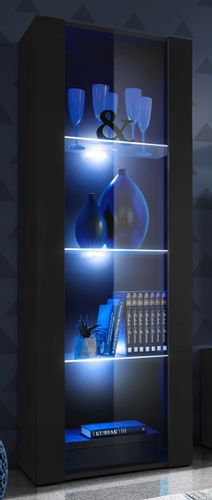 Witryna Stojaca Półka Salon Szafka  Czarny na Arena.pl