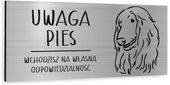 Tabliczka dibond uwaga pies Chart afgański 20x10 cm Z NADRUKIEM UV