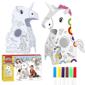 Duży Zestaw Artystyczny Jednorożec Do Składania Malowania Kolorowania 98Cm