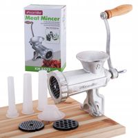 RĘCZNA MASZYNKA DO MIELENIA MIĘSA NADZIEWARKA ŻELIWNA MOCNA KAMILLE NR 8