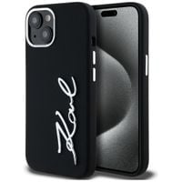 etui karl lagerfeld silicone metal       script logo do iphone 15 czarny