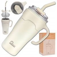 KUBEK TERMICZNY TERMOS ZE SŁOMKĄ I UCHWYTEM MAJESTIC SPORT JELLY 650