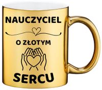 Złoty kubek z dedykacją wyjątkowy prezent dla NAUCZYCIELA