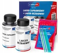 Lakier Zaprawka + Bezbarwny + Patyczki Zaprawkowe AUDI LY7W Lichtsilber