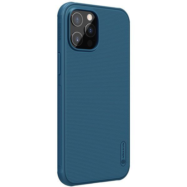 Etui Nillkin Super Frosted Shield Pro do Apple iPhone 12 / 12 Pro niebieski zdjęcie 3