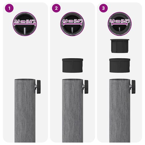 Podstawa do parasola na zewnątrz Wygląd ciemnego szarego drewna na Arena.pl