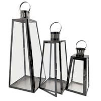 LATARNIE LATARENKI LAMPIONY NA TARAS DO DOMU ŚWIECZNIK GLAMOUR DUŻE 3szt