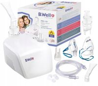 INHALATOR NEBULIZATOR TŁOKOWY KOMPRESOROWY B.WELL DLA DZIECI I DOROSŁYCH