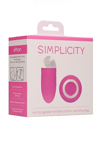 Ethan - Rechargeable Remote Control Vibrating Egg - Pink na Arena.pl
