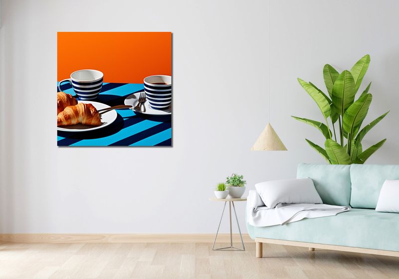 Obraz 90x90cm Croissanty zdjęcie 2