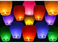 10x LAMPIONY SZCZĘŚCIA latające KOLOROWE chiński duży XXL SYLWESTRA