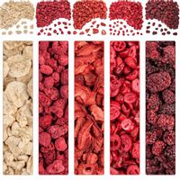 OWOCE LIOFILIZOWANE zestaw mix 5 malina truskawka banan żurawina jeżyna