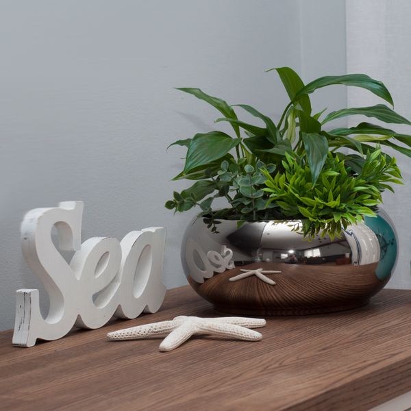 Doniczka Ceramiczna PIANO MISA D 24 H 10 srebrna glamour zdjęcie 5