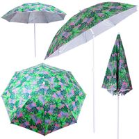 Parasol Ogrodowy Plażowy Balkonowy 150 cm Regulowany Składany Liście UV