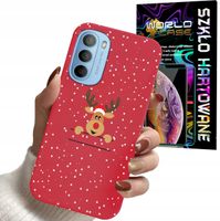 ETUI DO MOTOROLA MOTO G52 / G82 - ŚWIĄTECZNE WZORY RENIFER PLECKI + SZKŁO