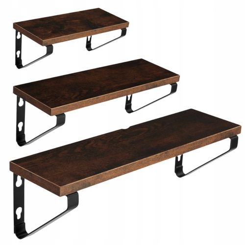 Zestaw półek ściennych wiszących rustic loft styl industrialny 3 na Arena.pl