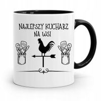 Kubek Czarny Dla Najlepszego Kucharza Kucharki Z Nadrukiem Ze Zdjęciem
