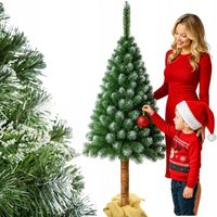 CHOINKA SZTUCZNA NA PNIU GĘSTA OŹNIEŻONA - SOSNA DIAMENTOWA JAK ŻYWA 220CM