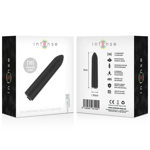 intense bullet 10 trybow usb - kompaktowy wibrujący mini model 8,5 cm na Arena.pl
