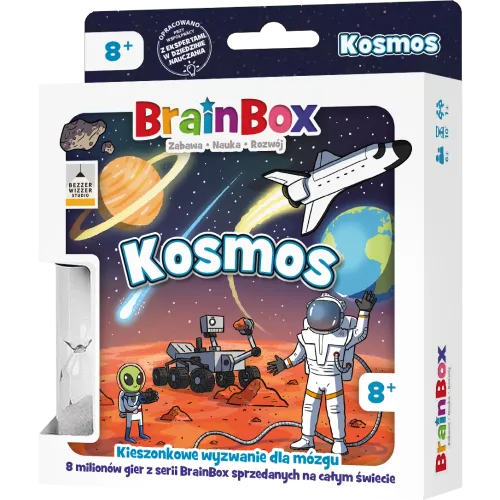 Gra edukacyjna quiz dla dzieci dorosłych BrainBox Kosmos Wersja kieszonkowa na Arena.pl
