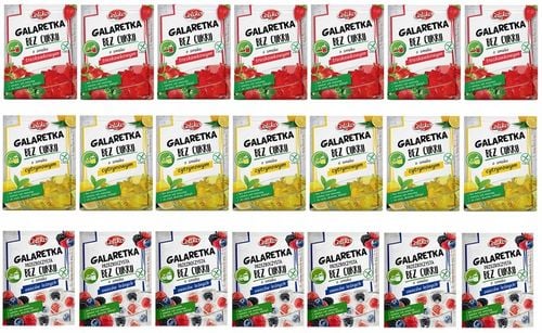 21x Galaretka truskawka cytryna owoce leśne bez cukru 14g CELIKO MIX SMAKÓW na Arena.pl